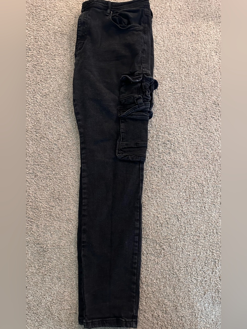 Fashion Nova Black Women's Cargo Skinny Jeans